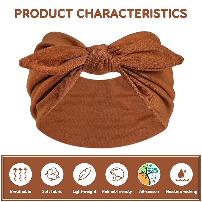 S&N Remille Wide Headbands for Women, Large Hairband, Elastic Non-Slip Headband Twist Knotted Accessories, Yoga Workout Vintage Hair 3 Pack (Multi-colored-5)