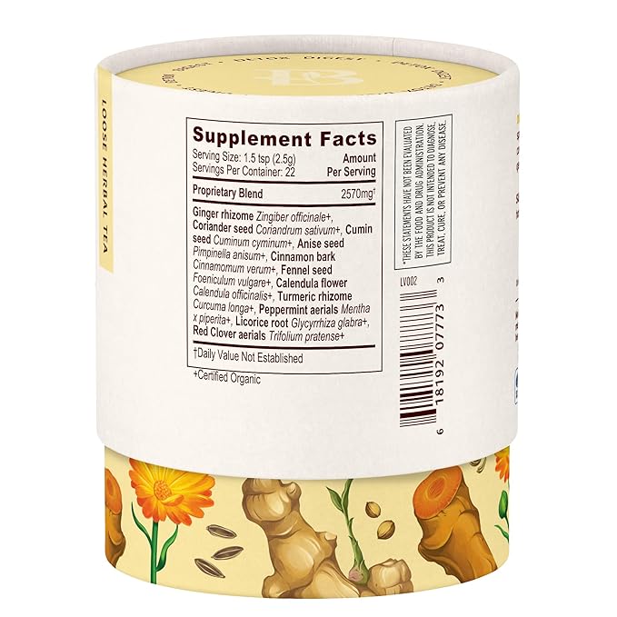Banyan Botanicals Organic Detox Digest CCF Tea, 2 oz - Herbal Loose Leaf Tea with Turmeric & Ginger for Digestion & Cleansing - Non-GMO, Sustainably Sourced, Caffeine Free