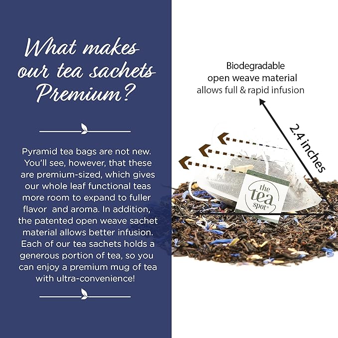 The Tea Spot Earl of Grey Black Tea with Citrus for Energy | Blend of Black Tea, Citrus Root, Mallow Flowers, Bergamot, Citrus and Vanilla Flavoring | 15 Tea Bags