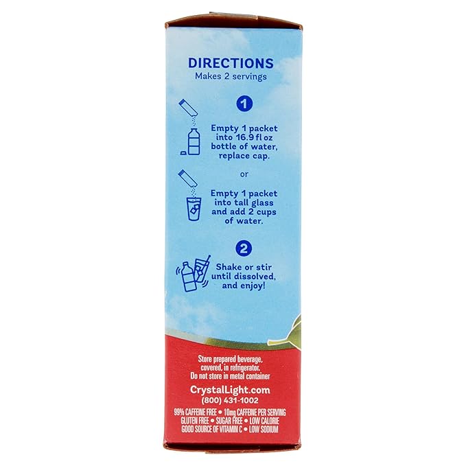 Crystal Light On The Go Raspberry Green Tea, 10-Packet Box (Pack of 6)