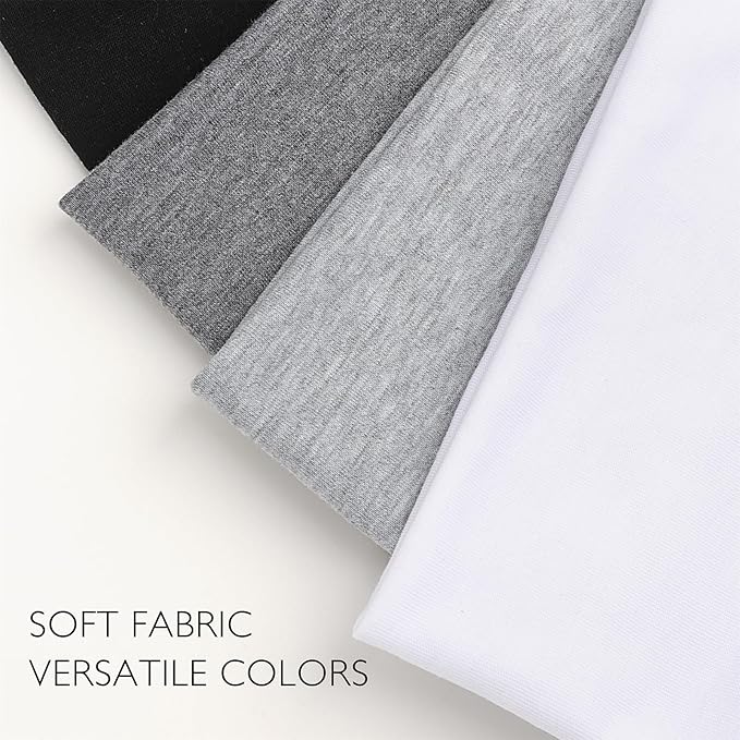 DRESHOW Wide Headbands for Women Elastic Turban Hair Bands Boho Head Bands for Women's Hair Non-Slip Yoga Workout Hairband Girls Accessories 4 Pack