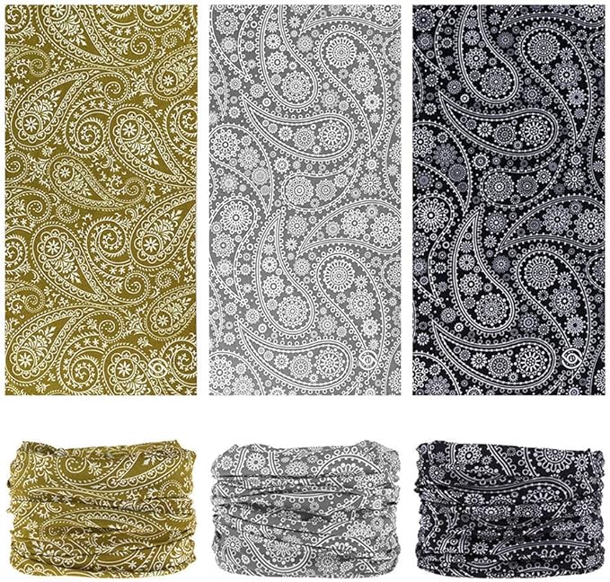 Neck Gaiter Headband Headwear Head Wrap Face Mask Magic Scarf Bandana for Men and Women