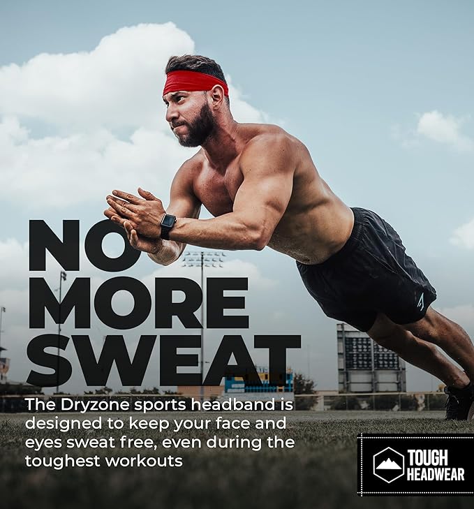 Mens Sweat Bands - Sport Headbands for Men - Workout Headbands for Women - Running Headband -Tennis Athletic Sweatband