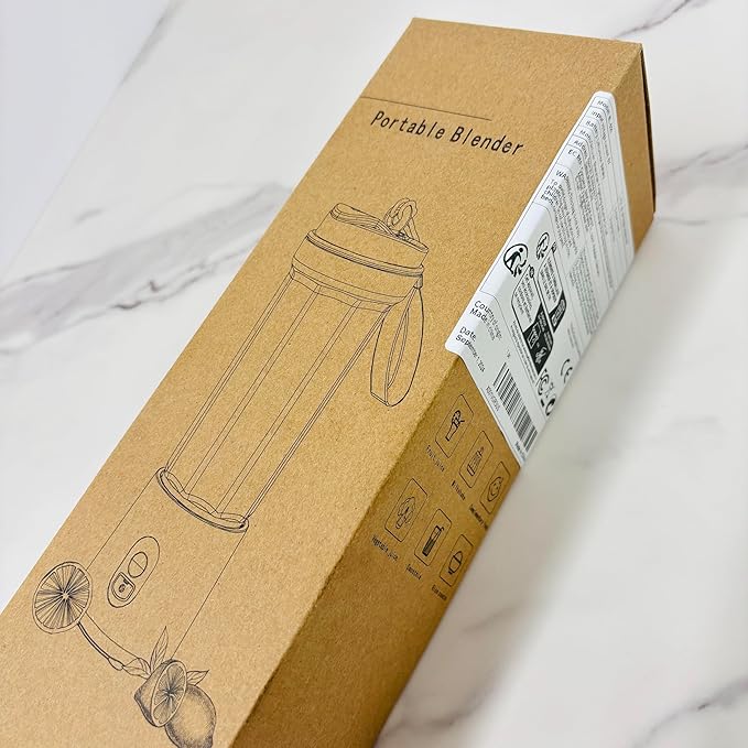 Portable Blender for Shakes and Smoothies 17Oz, Personal Blender 4000mAh USB Rechargeable, 500ml Portable Juicer for Kitchen/Travel/Gym(White)