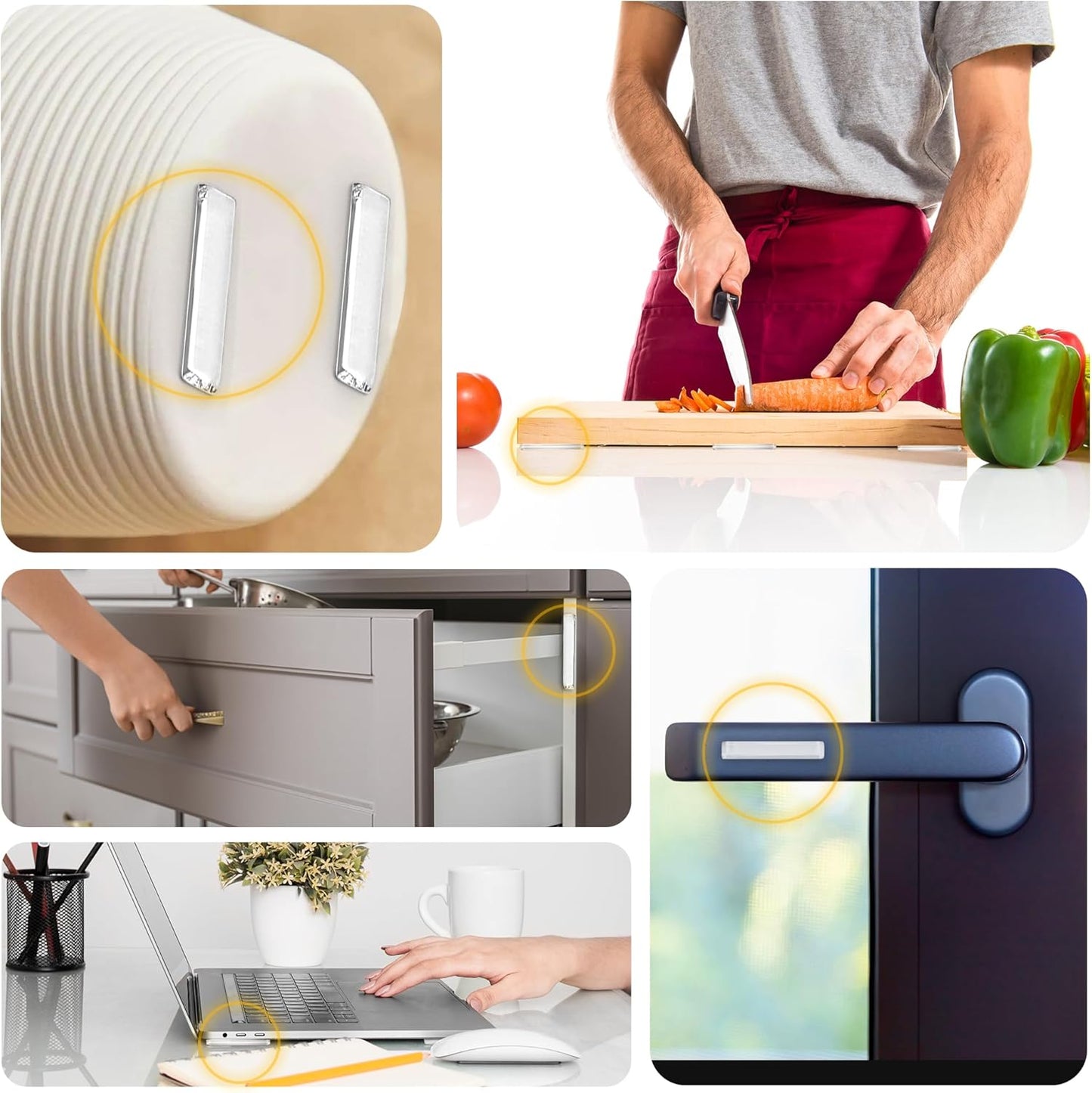 45 Door Slam Silencer Bars – Self-Adhesive Silicone Bumper Strips, Anti-Slam Noise Dampening Pads for Doors, Closets, Furniture, Soft Close Rattle Stopper, Door Protector – Vellax