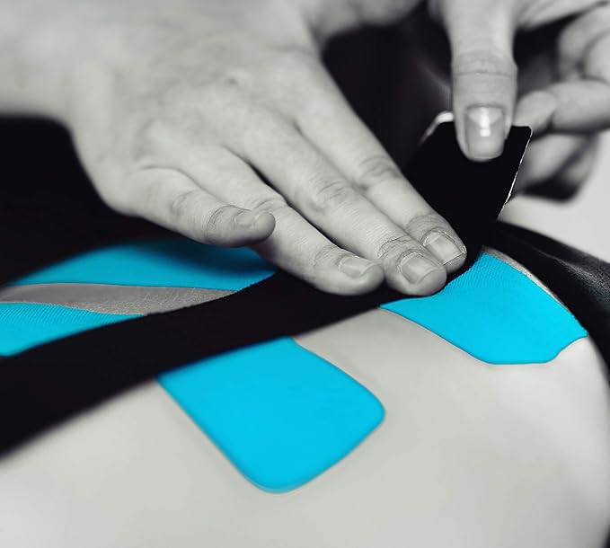 Kinesiology Tape Extra Wide 4" x 16.4' Roll - Supports Athletic Performance for Large Muscle Groups, Easy to Apply, Stays in Place for Days, Latex-Free, Waterproof