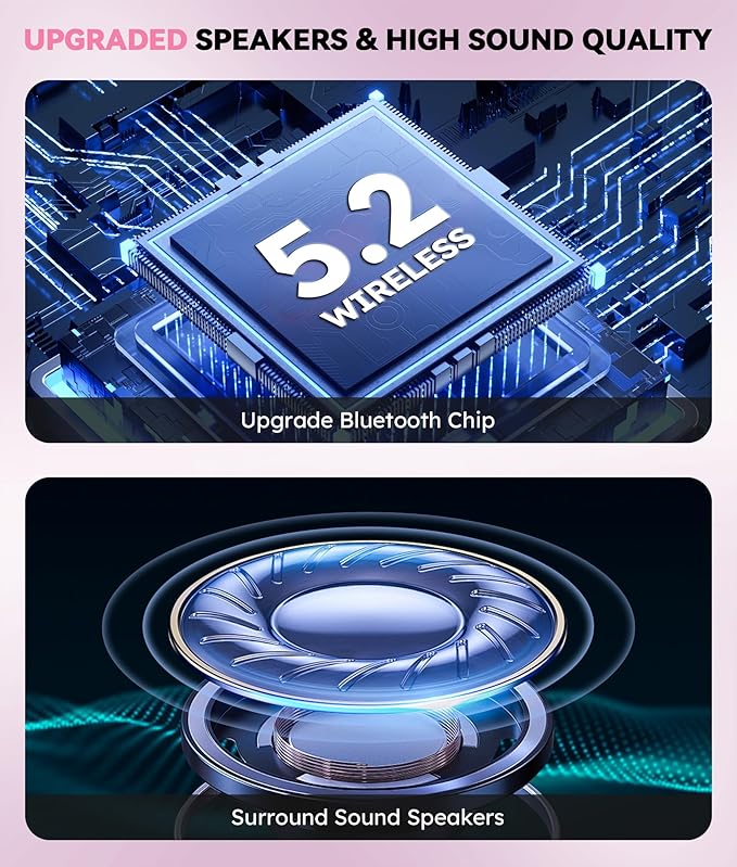 MUSICOZY Sleep Headphones Headband Bluetooth 5.4 Wireless Headband Headphones for Sleeping for Side Sleeper with Ultra-Thin HD Stero Speaker for Workout(Pink)