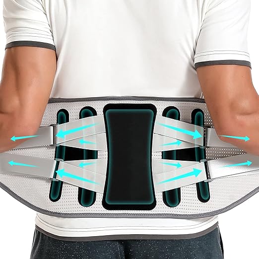 Back Braces for Lower Back Pain Relief with large support plate, Breathable Back Support Belt for Men/Women for work, for Herniated Disc, Sciatica
