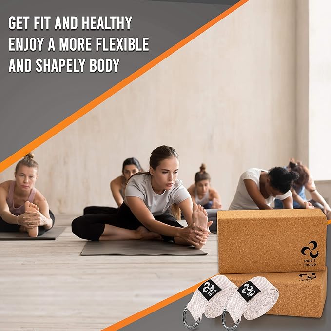 2-PACK or 5-PACK Yoga Exercise Adjustable Straps 8Ft | BONUS eBook | with Durable D-Ring For Pilates & Gym Workouts | Hold Poses, Stretch, Improve Flexibility & Maintain Balance