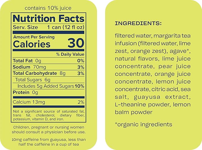 Recess Zero Proof Craft Mocktails, Alcohol Free Drinks, With Adaptogens, Non-Alcoholic Beverage Replacement, Mixer, Celebration, Party, (Lime "Margarita", 12oz, Pack of 12)