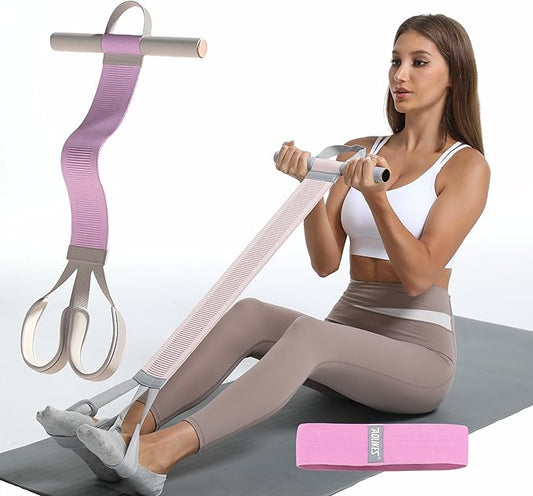 Multifunctional Tension Rope Set – Sit-Up Assistance, Knitted Fitness Equipment for Abdominal/Waist/Arm/Leg Stretching & Weight Loss Training,Gift a 90 Pound Knitted Resistance Strap