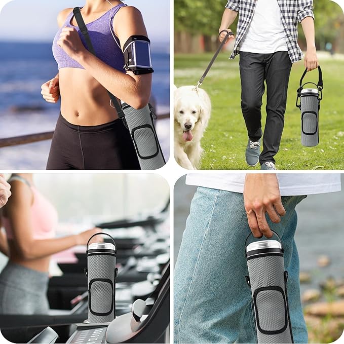 Storage Bag for Ninja Portable Blender Dust Cover Sleeve with Shoulder Strap, Accessory Pocket for Ninja BC151NV/BC51NV/BC151BK/BC151CR/BC151EM/ BC151PR/BC151WH/BC155PS Portable Blender (Grey Lozenge)