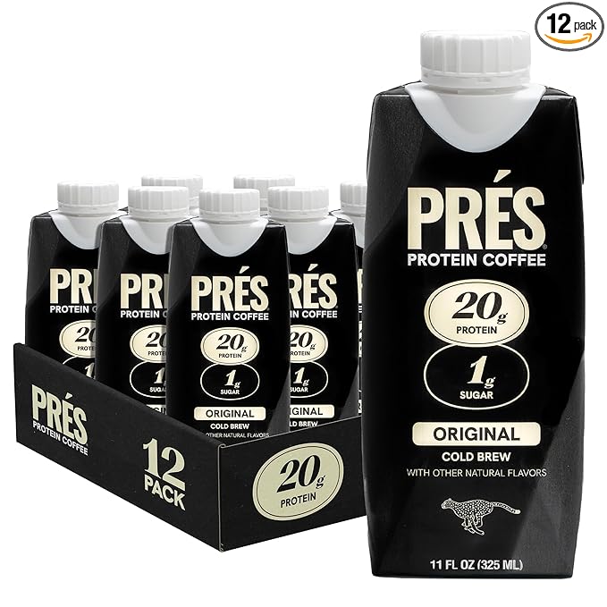Protein Coffee - 100% Arabica Beans Real Cold Brew - 20g Ready To Drink Protein - 1g Sugar - 100 Calories - No Added Sugar, 99% Lactose Free Keto Friendly Proffee - 11 FL OZ - 12pk Original