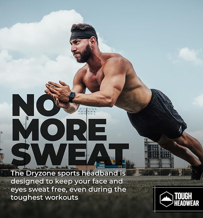 Mens Sweat Bands - Sport Headbands for Men - Workout Headbands for Women - Running Headband -Tennis Athletic Sweatband