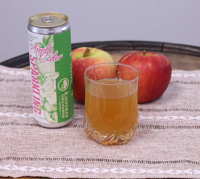 Kauffman Orchards Sparkling Apple Cider, 12 oz. Can (Pack of 12)