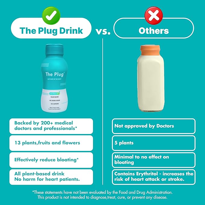 The Plug Liver Cleanse Detox & Repair Drink - Plant Based Herbal Electrolyte Drink for Liver Support & Health, Bloating Relief, Restore Antioxidants & Minerals | Liver Complex Energy Drink (24-Pack)