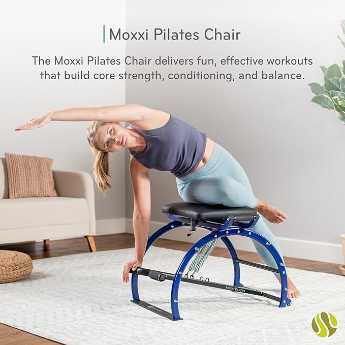 Moxxi Pilates Chair, Exercise Chair with Resistance Bands, Workout Equipment for Home Gym, Up to 250 lb Weight Capacity