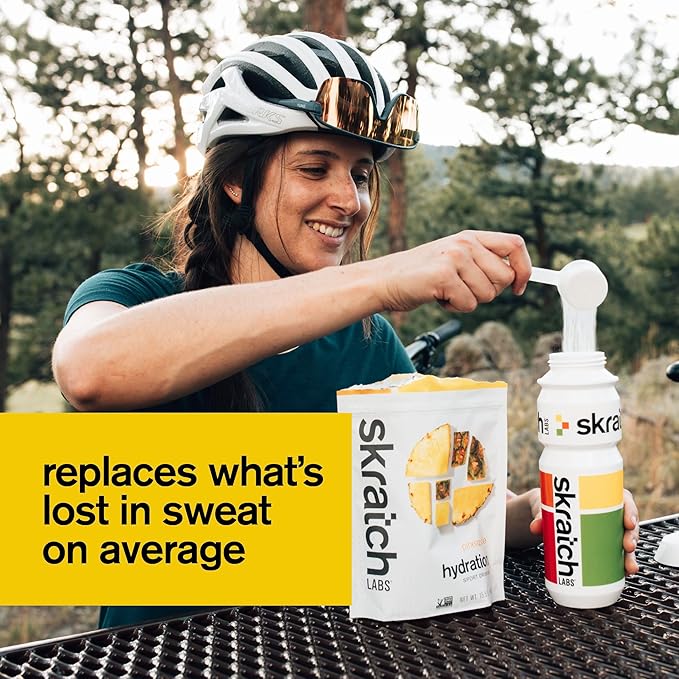 Skratch Labs Hydration Powder | Sport Drink Mix | Electrolytes Powder for Exercise, Endurance, and Performance | Pineapple | 20 Servings | Non-GMO, Vegan, Kosher