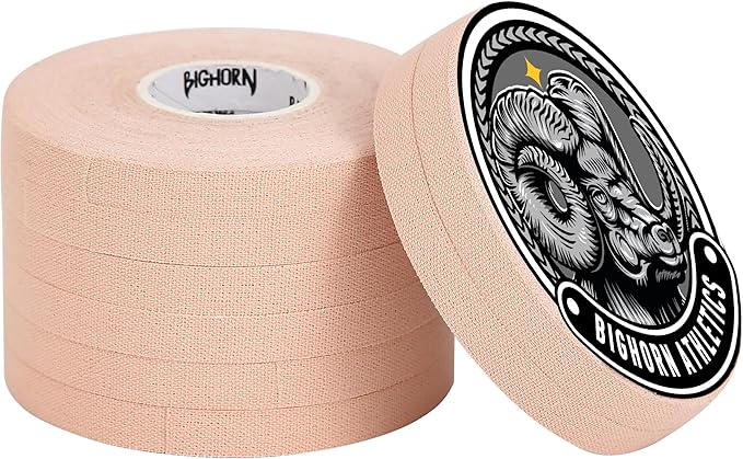 Bighorn Athletics Jiu Jitsu Finger Tape | Residue-Free Athletic Finger Tape for Sports & Injuries: Rock Climbing, Volleyball, Football, Basketball, Hands & Toes | 0.3-Inch x 45-feet, 8-Rolls, Nude