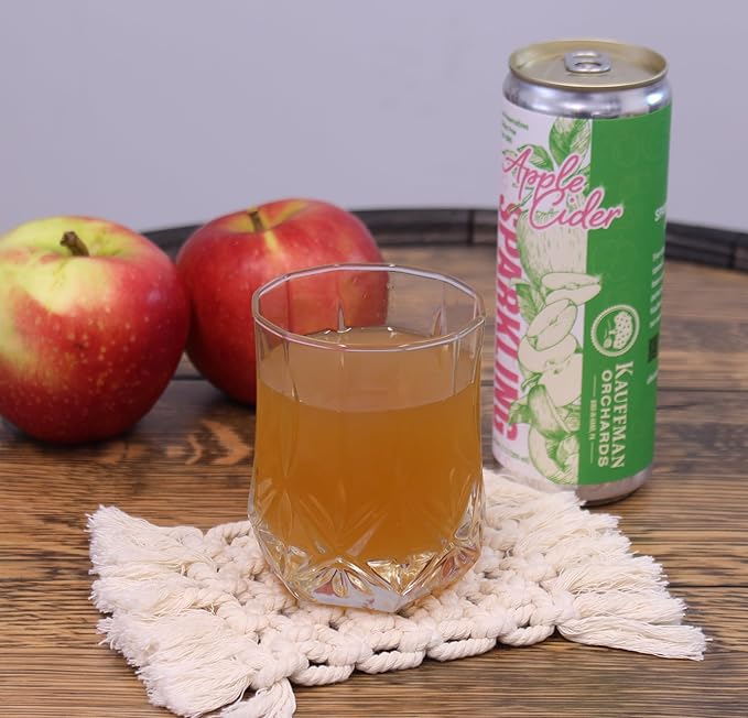 Kauffman Orchards Sparkling Apple Cider, 12 oz. Can (Pack of 6)