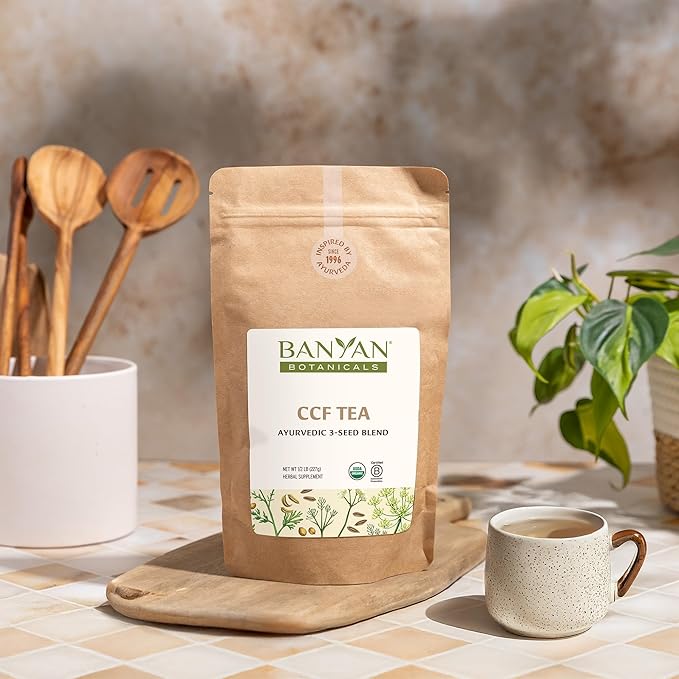 Banyan Botanicals CCF Tea (Cumin, Coriander, Fennel) – Organic Traditional Ayurvedic Detox Tea For Supporting Digestion & Gentle Cleansing* – ½ lb. – Non-GMO Sustainably Sourced Vegan