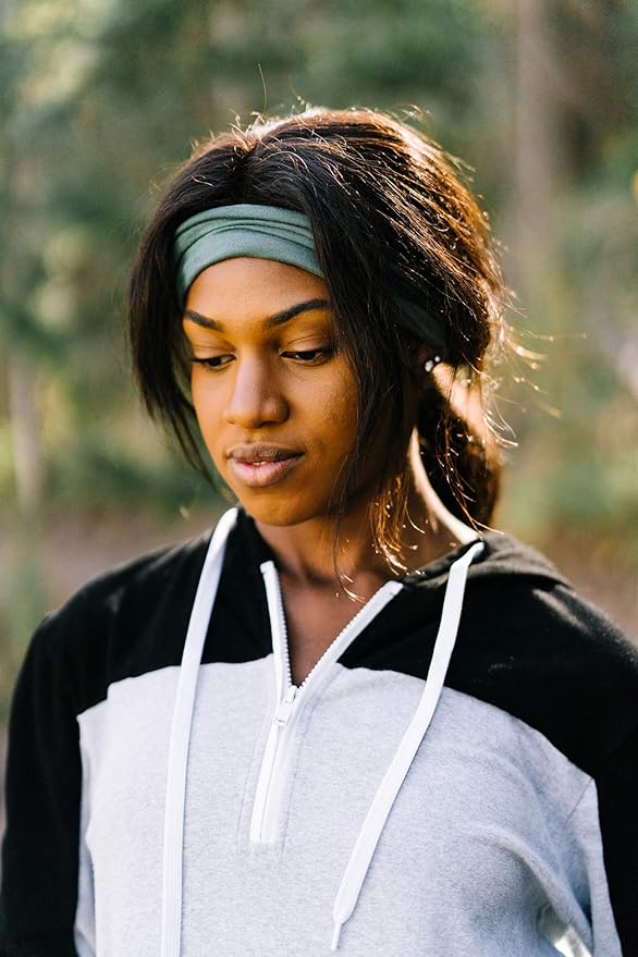 Maven Thread Headbands for Women - Wide Sports Headband for Running, Exercise, Gym, Athletic Workouts and Yoga, 4" Thick Non-Slip Sweatbands, 2Pack