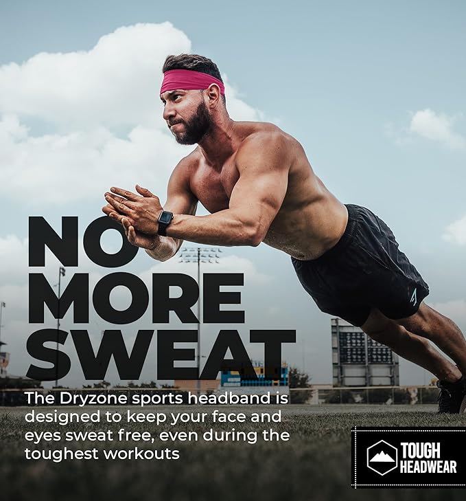 Mens Sweat Bands - Sport Headbands for Men - Workout Headbands for Women - Running Headband -Tennis Athletic Sweatband