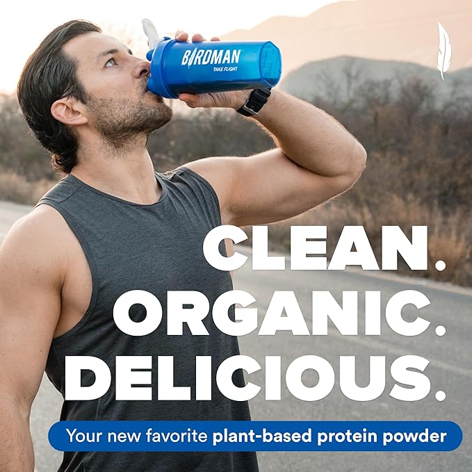 Falcon Vegan Protein Powder Organic, Stevia & Sugar Free, Plant Based Protein, Low Carb, Dairy Free, Keto, Non Whey Protein, Probiotic, Pea Protein | Chocolate Flavor - 60 Servings - 3.9lb