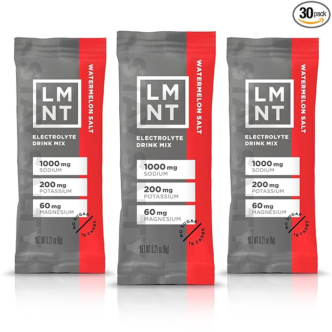 LMNT Zero Sugar Electrolytes - Watermelon Salt | Drink Mix | 30-Count