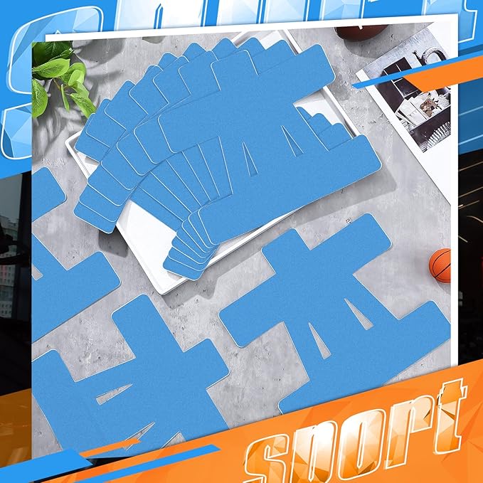 20 Count Kinesiology Tape for Shoulder Pain Relief Pre Cut Sports Waterproof Breathable Enhance Elastic Kinesiology Athletic Tape for Shoulder Support and Muscle Sports(Blue)