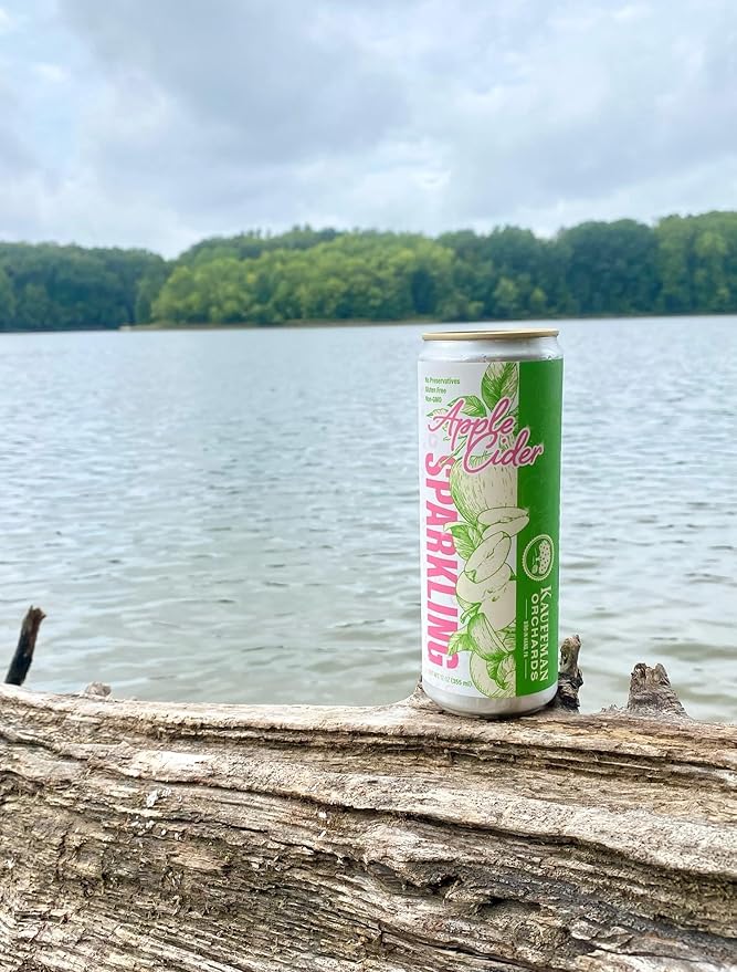 Kauffman Orchards Sparkling Apple Cider, 12 oz. Can (Pack of 6)