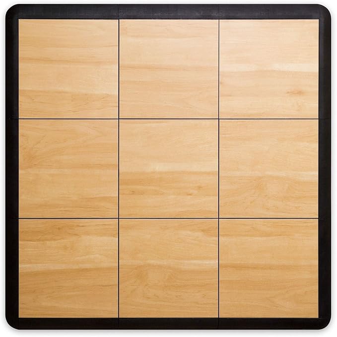 Big Floors 3X3RESMAPLE Modular Interlocking Lightweight Plastic Dance Floor Kit (3' x 3'), Light Maple, 21 Piece