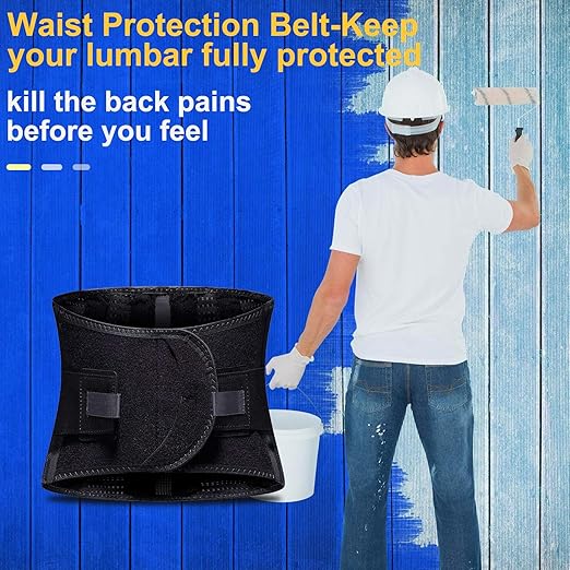 Timtakbo Back Brace Support Belt for Men Women, Back Support Brace for Lower Back Pain Relief with Lumbar Pad for Lifting at Work, Scoliosis Pain Relief Brace (Black,L/XL Fits 29.5”-37.5”Belly Waist)