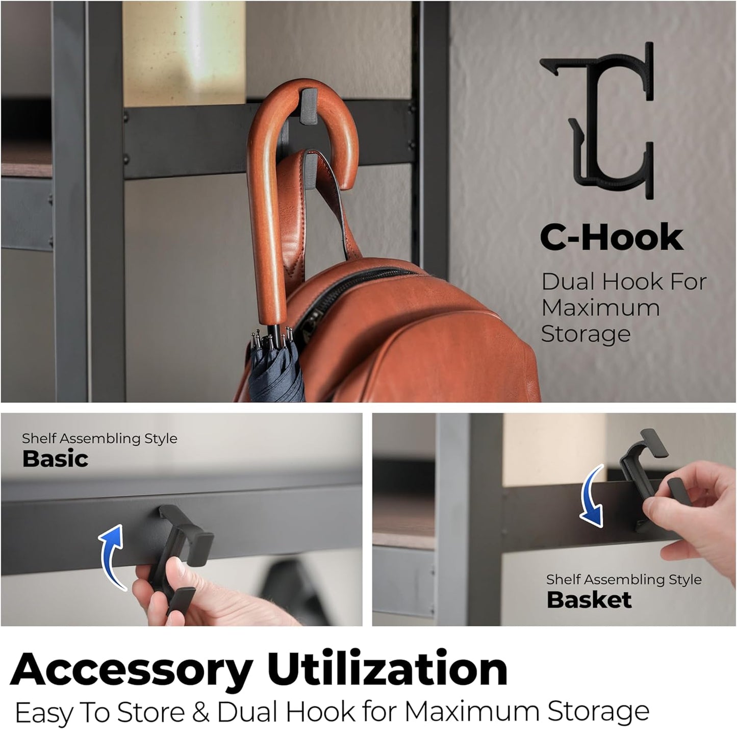 HOMEDANT House 5-Tier Metal Rolling Cart Shelf Rack Casters Heavy Duty Laminated Wheel Shelving Unit Adjustable Utility Storage Shelves Organizer Shelf Kitchen Garage 36.2" W x 16.5" D x 69.5" H 3Pack