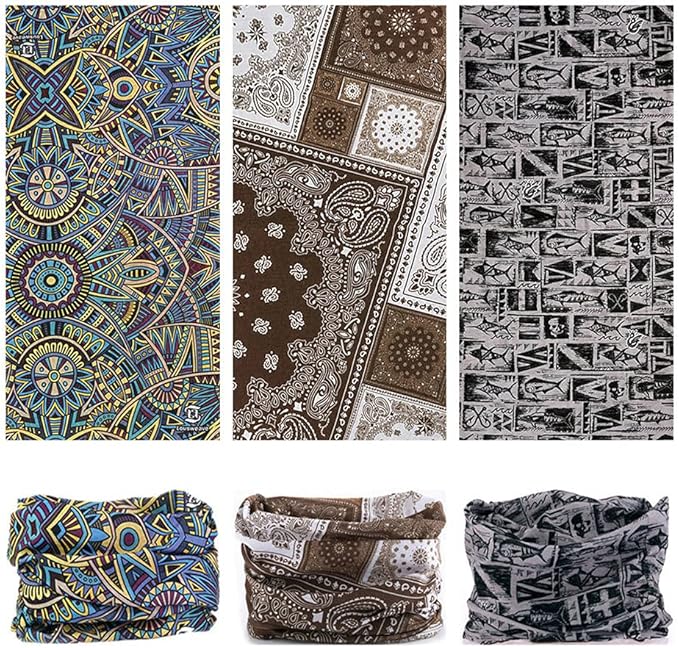 Neck Gaiter Headband Headwear Head Wrap Face Mask Magic Scarf Bandana for Men and Women