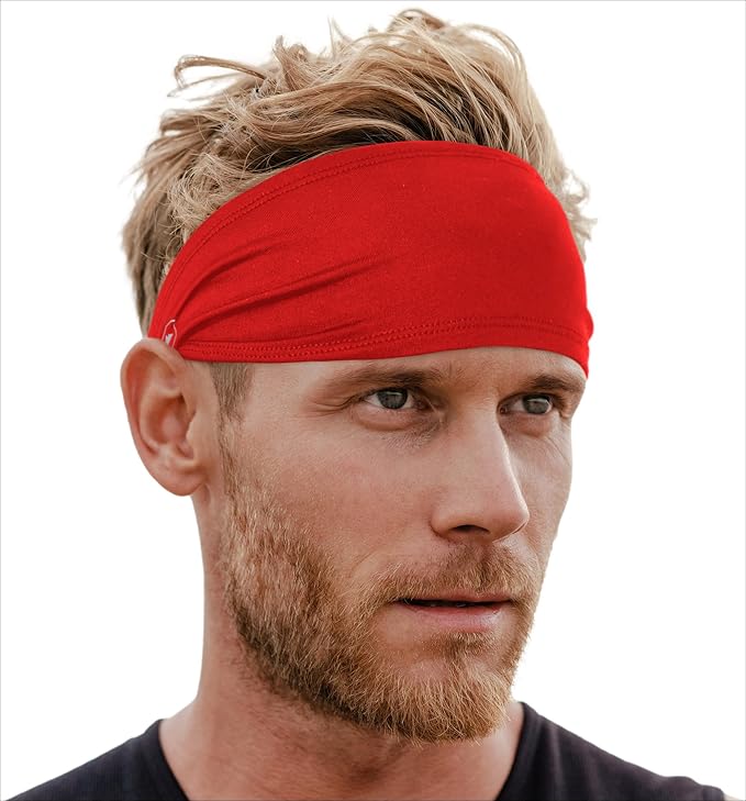 Mens Sweat Bands - Sport Headbands for Men - Workout Headbands for Women - Running Headband -Tennis Athletic Sweatband