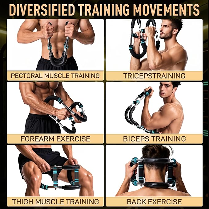 Twister Arm Trainer, Adjustable Chest Workout Equipment for Men & Women, Home Gym Strength Trainer, Muscle Builder & Strength Training for Arms, Chest (20-110 lbs)