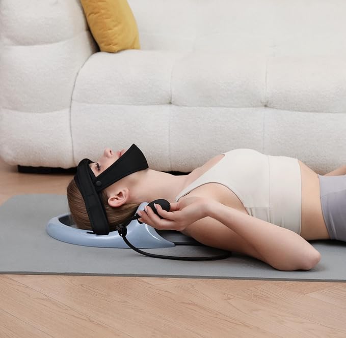 ECOGUN Posture Neck Exercising Cervical Spine Hydrator Pump, Relief for Stiffness, Relieves Neck Pain, Neck Curve Restorer Gray