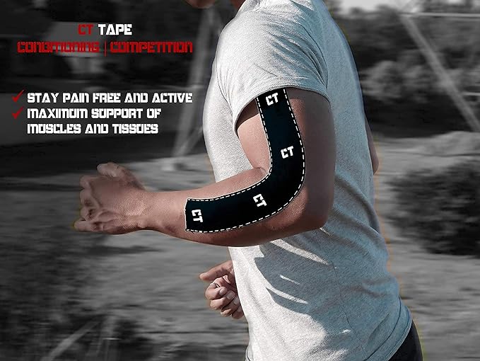 Sports & Kinesiology Tape (16.5ft Uncut Roll) - Latex Free, Water Resistant, Uncut Kinesiology Tape for Knee, Elbow, Ankle, Back & Shoulder Muscle