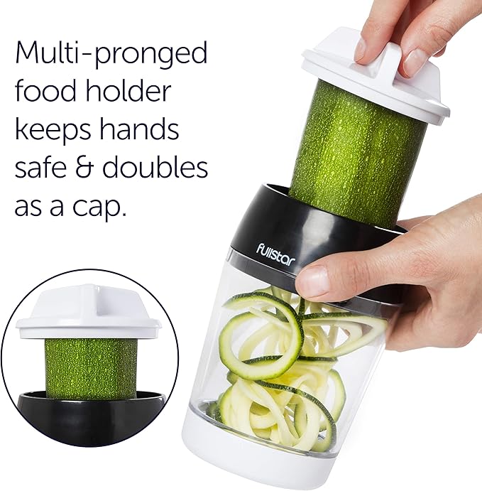Fullstar Mandoline Slicer Spiralizer & Vegetable Slicer, Zucchini Noodle Maker, Onion & Food Chopper, Veggie Spiral Cutter & Grater (4 in 1)