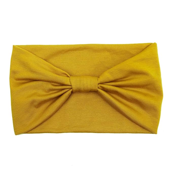 Wide Headbands for Women Black Stylish Head Wraps Boho Thick Hairbands Large African Sport Yoga Turban Headband Hair Accessories (Pack of 4)