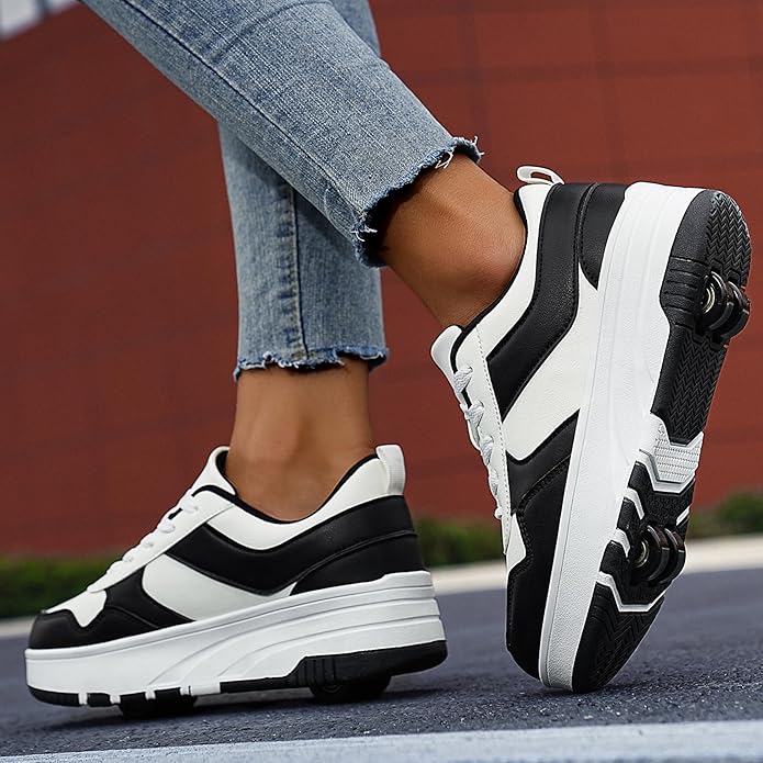 Roller Skate Shoes for Kids Girls Boys Detachable Wheeled Fashion Sneakers