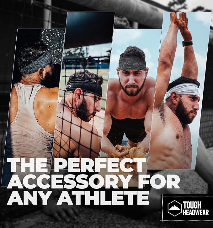 Mens Sweat Bands - Sport Headbands for Men - Workout Headbands for Women - Running Headband -Tennis Athletic Sweatband