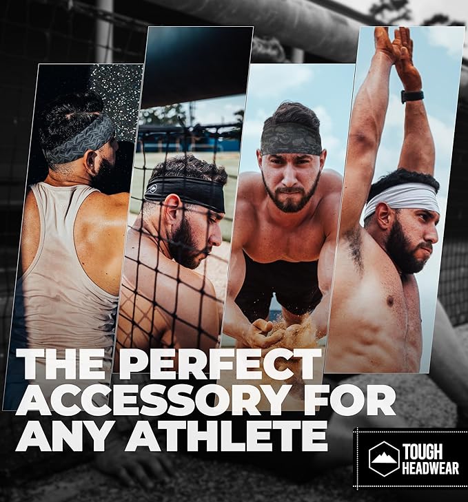 Mens Sweat Bands - Sport Headbands for Men - Workout Headbands for Women - Running Headband -Tennis Athletic Sweatband