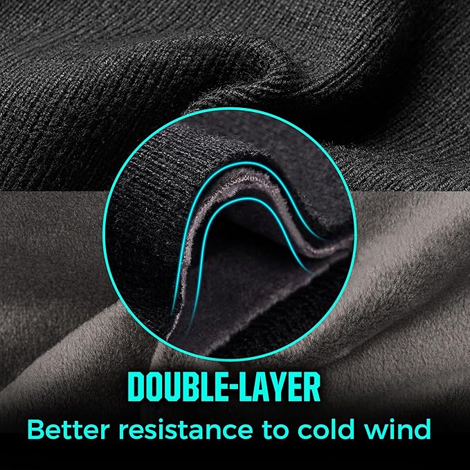 WTACTFUL Winter Double-Layer Fleece Ear Warmers Muffs Headband Ear Covers for Men Women Ski Running Cycling Hiking