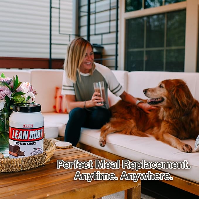 Labrada Lean Body Hi-Protein Meal Replacement Shake, Molten Dark Chocolate Cake PACKAGING MAY VARY