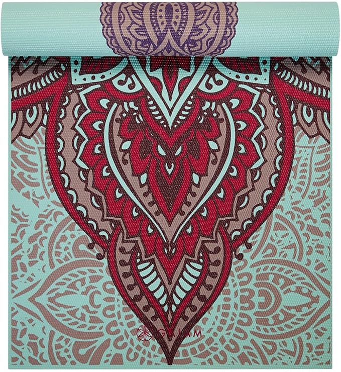 Gaiam Yoga Mat - Premium 6mm Print Reversible Extra Thick Non Slip Exercise & Fitness Mat for All Types of Yoga, Pilates & Floor Workouts (68" x 24" x 6mm Thick)