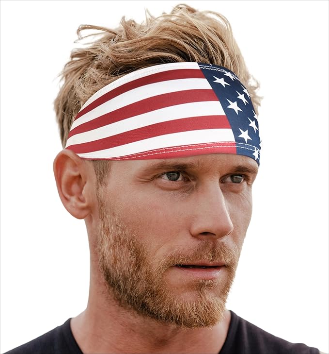 Mens Sweat Bands - Sport Headbands for Men - Workout Headbands for Women - Running Headband -Tennis Athletic Sweatband
