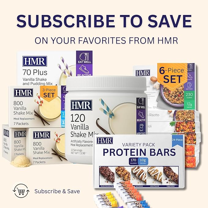 HMR 120 Vanilla Shake Meal Replacement Powder | Vanilla Shake Mix to Support Healthy Weight Loss | 12g of Protein | Nutritional Drink | Low Calorie Food | 12 Servings