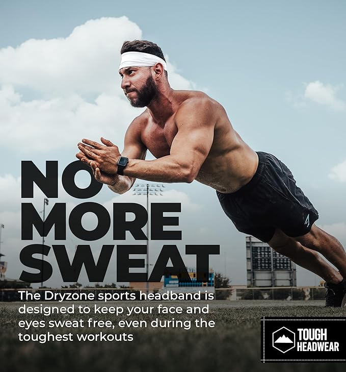 Mens Sweat Bands - Sport Headbands for Men - Workout Headbands for Women - Running Headband -Tennis Athletic Sweatband